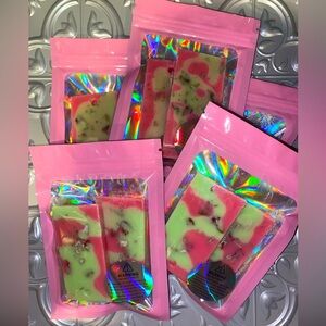 WAX MELTS - MINI PINK AND GREEN SNAP BARS - EUCALYPTUS AND DRAGONFRUIT SCENTS